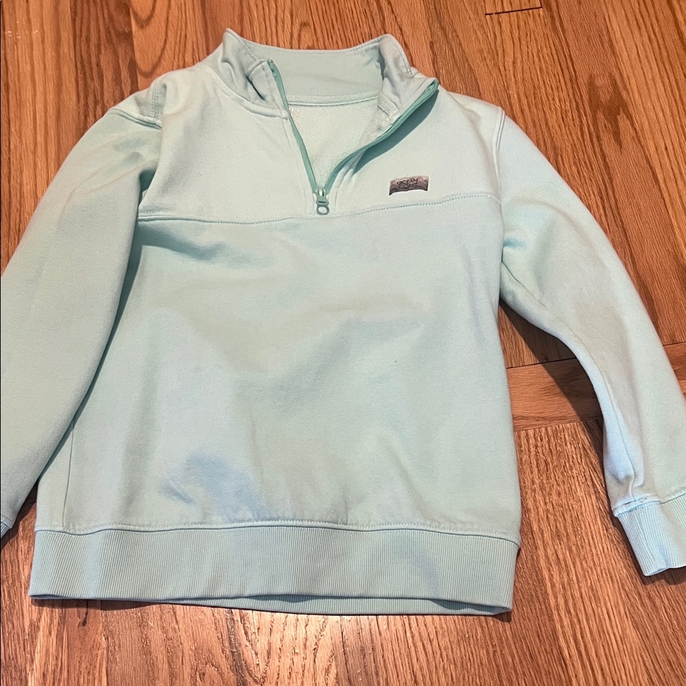 Kids Light Blue Quarter-Zip Jacket
